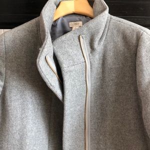 J Crew %50 Wool/ %50 Polyester Gray Coat